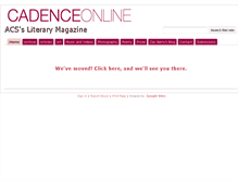 Tablet Screenshot of cadenceonline.acs.sch.ae